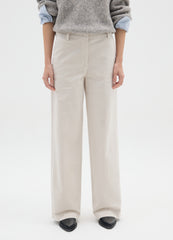 OVS Beige Cotton And Velvet Trousers Regular Fit
