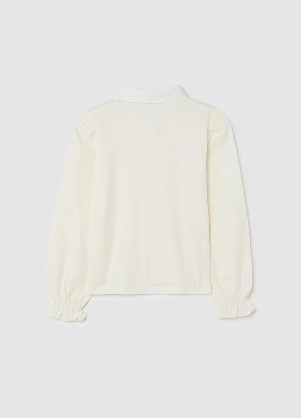 OVS White Long-Sleeved Shirt In Stretch Cotton