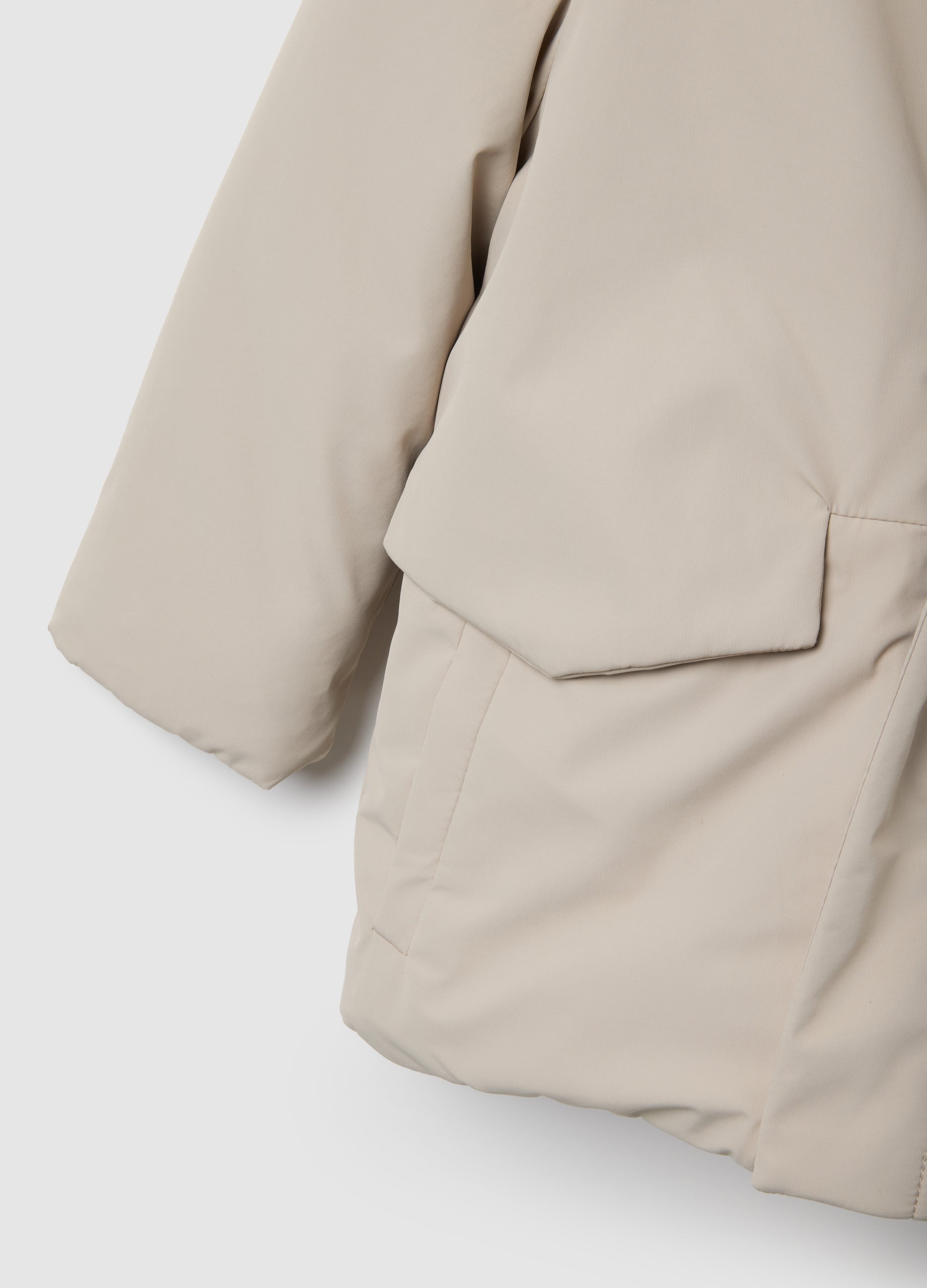 OVS Beige Padded Jacket With Hood