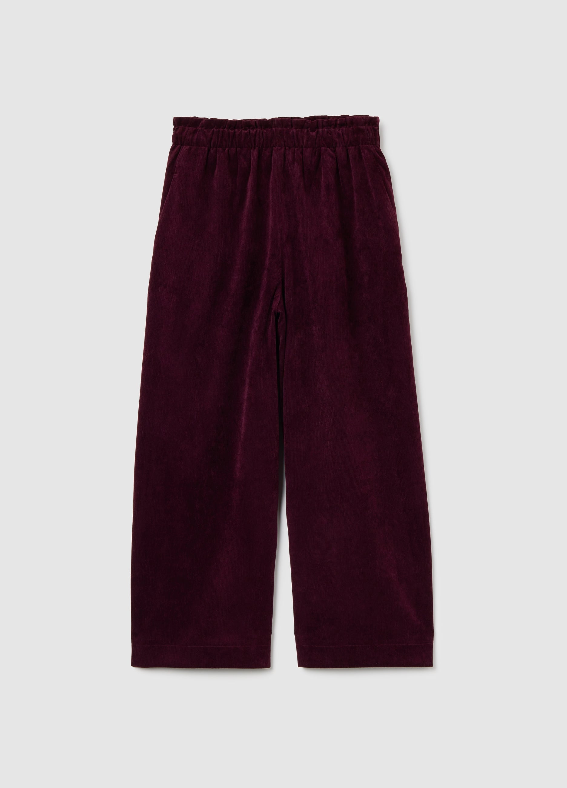 OVS Purple Corduroy Regular Fit Trousers