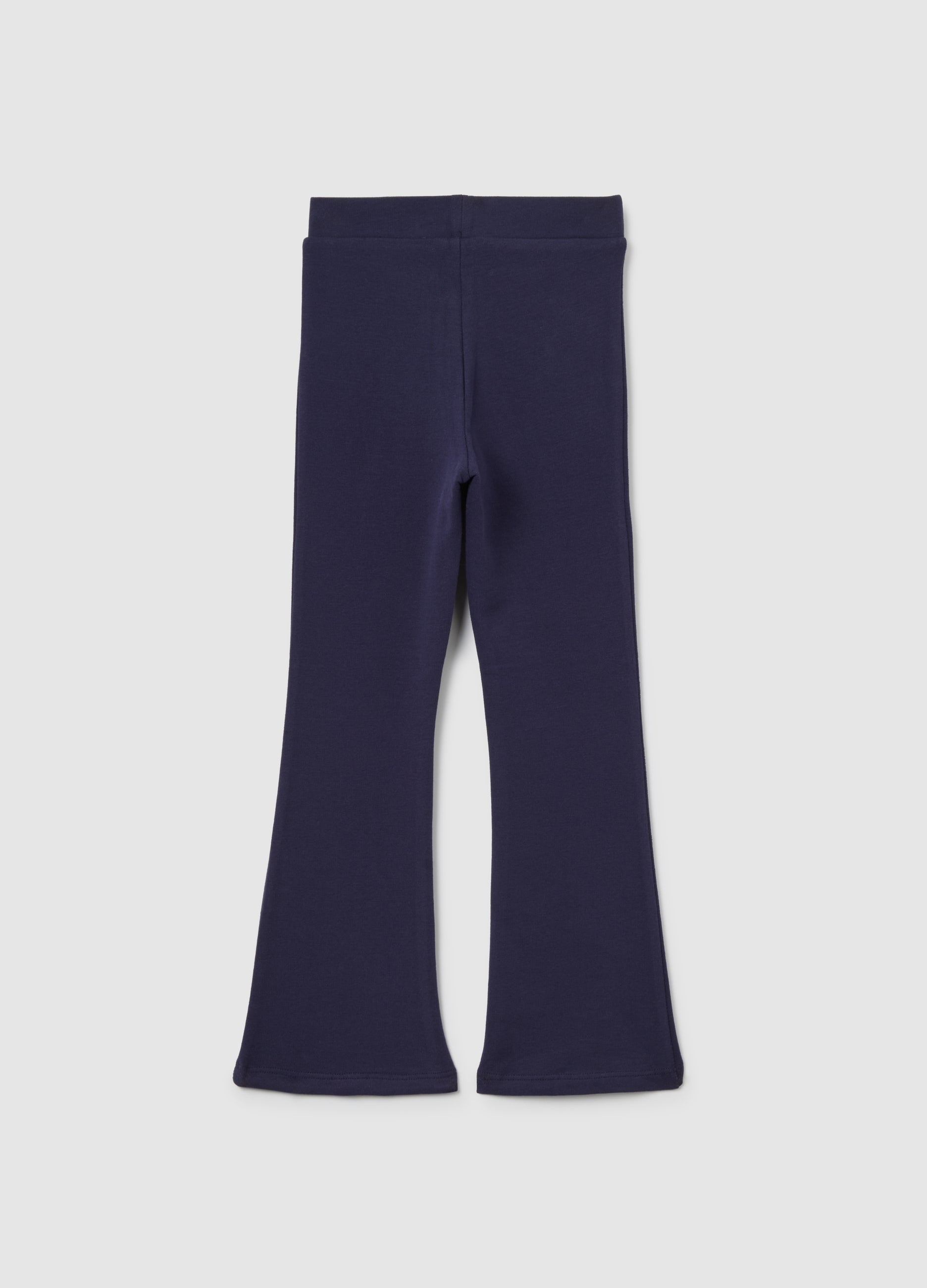 OVS Girls' Blue Stretch Cotton Flare Leggings