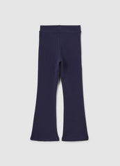 OVS Girls' Blue Stretch Cotton Flare Leggings