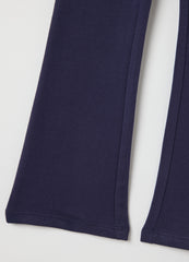 OVS Girls' Blue Stretch Cotton Flare Leggings