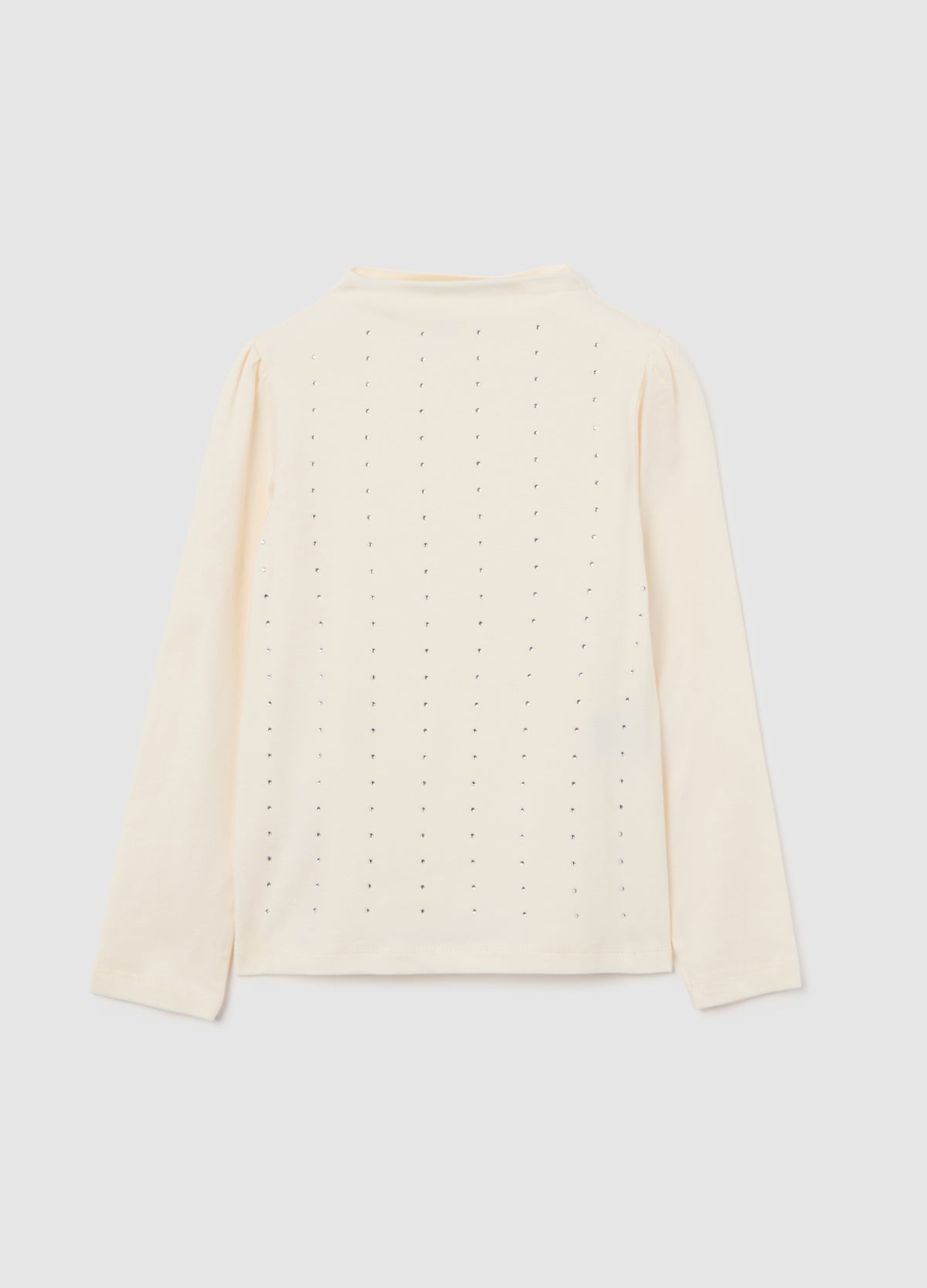 OVS Girls' Beige Stretch Cotton Jumper Regular Fit