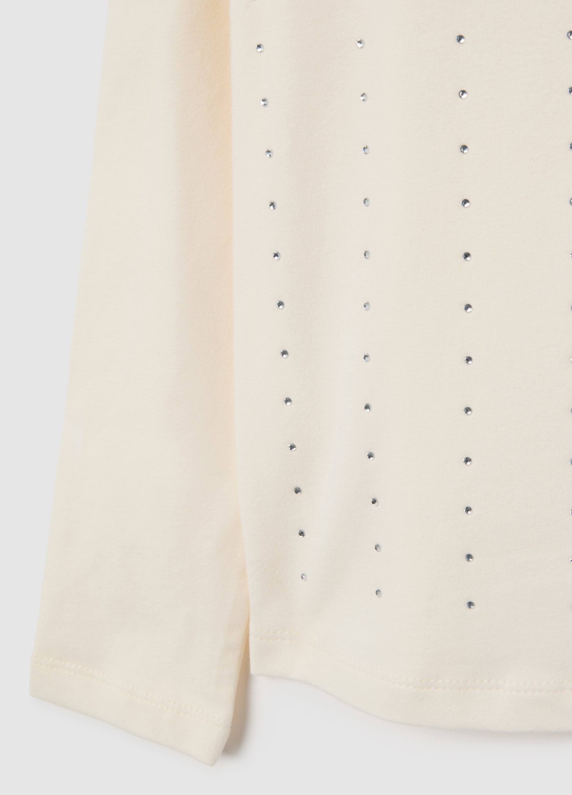 OVS Girls' Beige Stretch Cotton Jumper Regular Fit