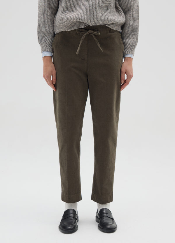 OVS Green Regular Fit Stretch Cotton Trousers