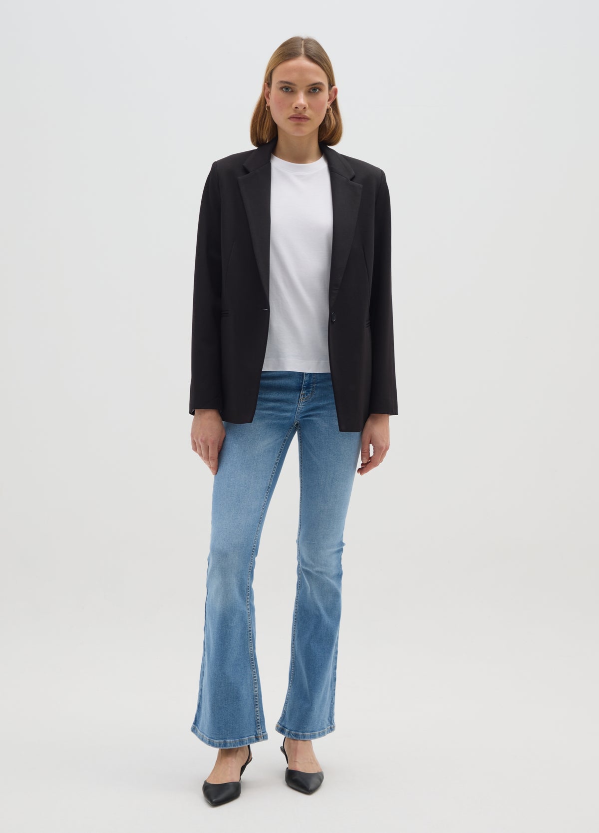 OVS Blue Flare Jeans In Stretch Denim