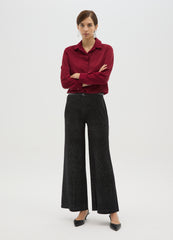 OVS Black Wide-Leg Trousers With Glitter