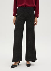 OVS Black Wide-Leg Trousers With Glitter