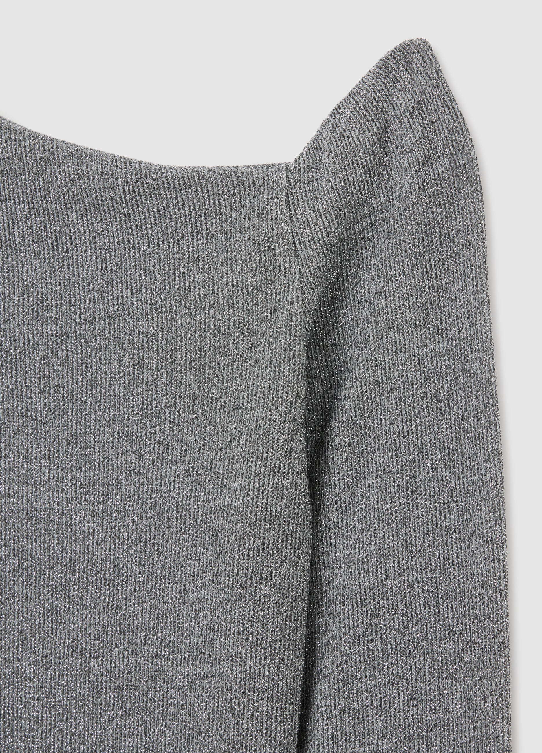 OVS Grey Regular Fit Top With Open Shoulder