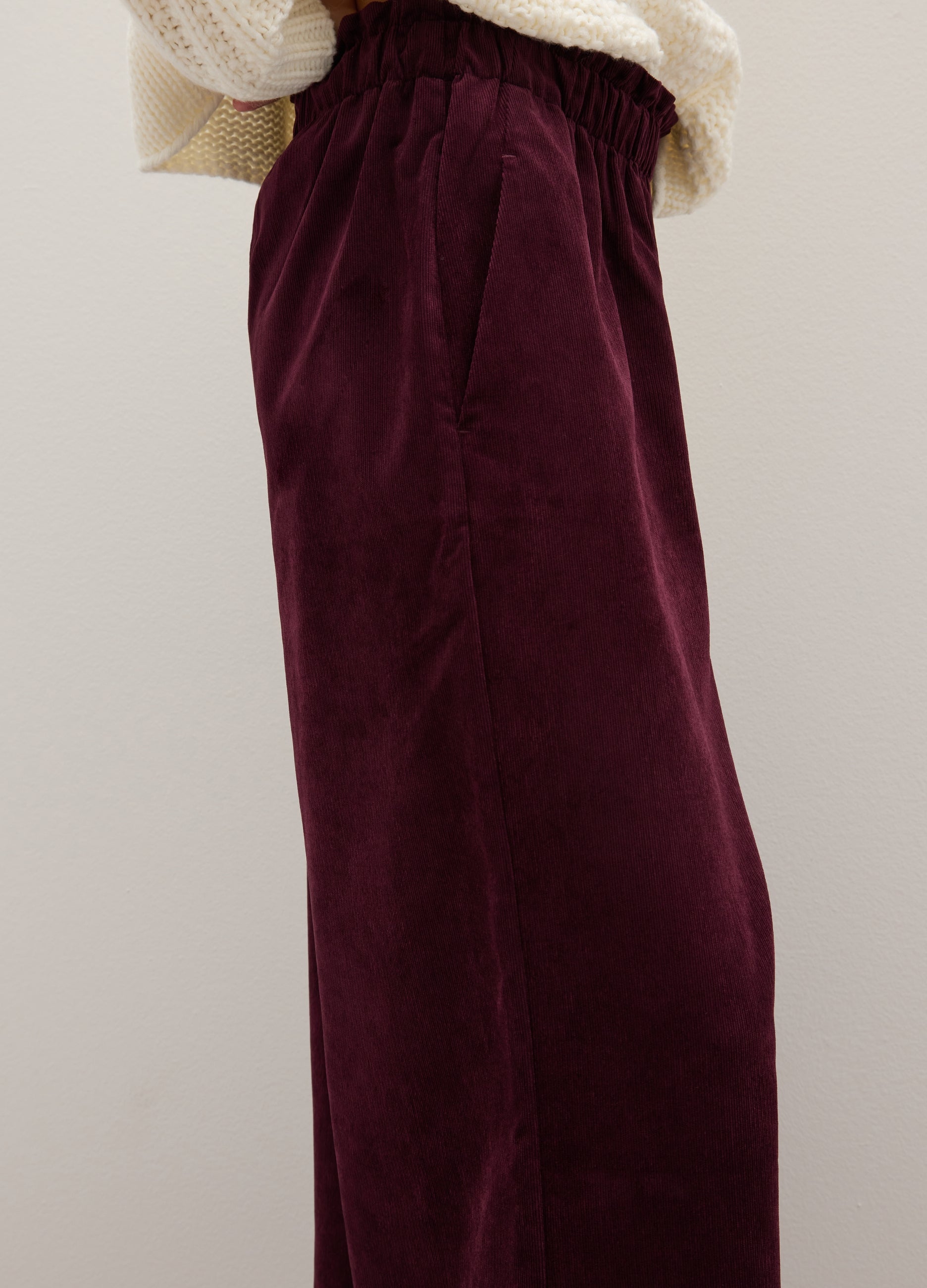 OVS Purple Corduroy Regular Fit Trousers