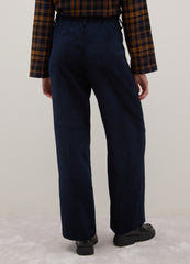 OVS Blue Ribbed Regular Fit Stretch Fabric Trousers