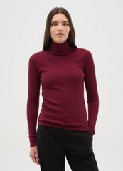 OVS Crew Neck Top With Long Striped Red Sleeves Regular Fit