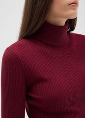 OVS Crew Neck Top With Long Striped Red Sleeves Regular Fit