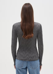 OVS Grey Long-Sleeve Lurex Top