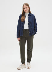 OVS Green Cotton Blend Regular Fit Cargo Trousers