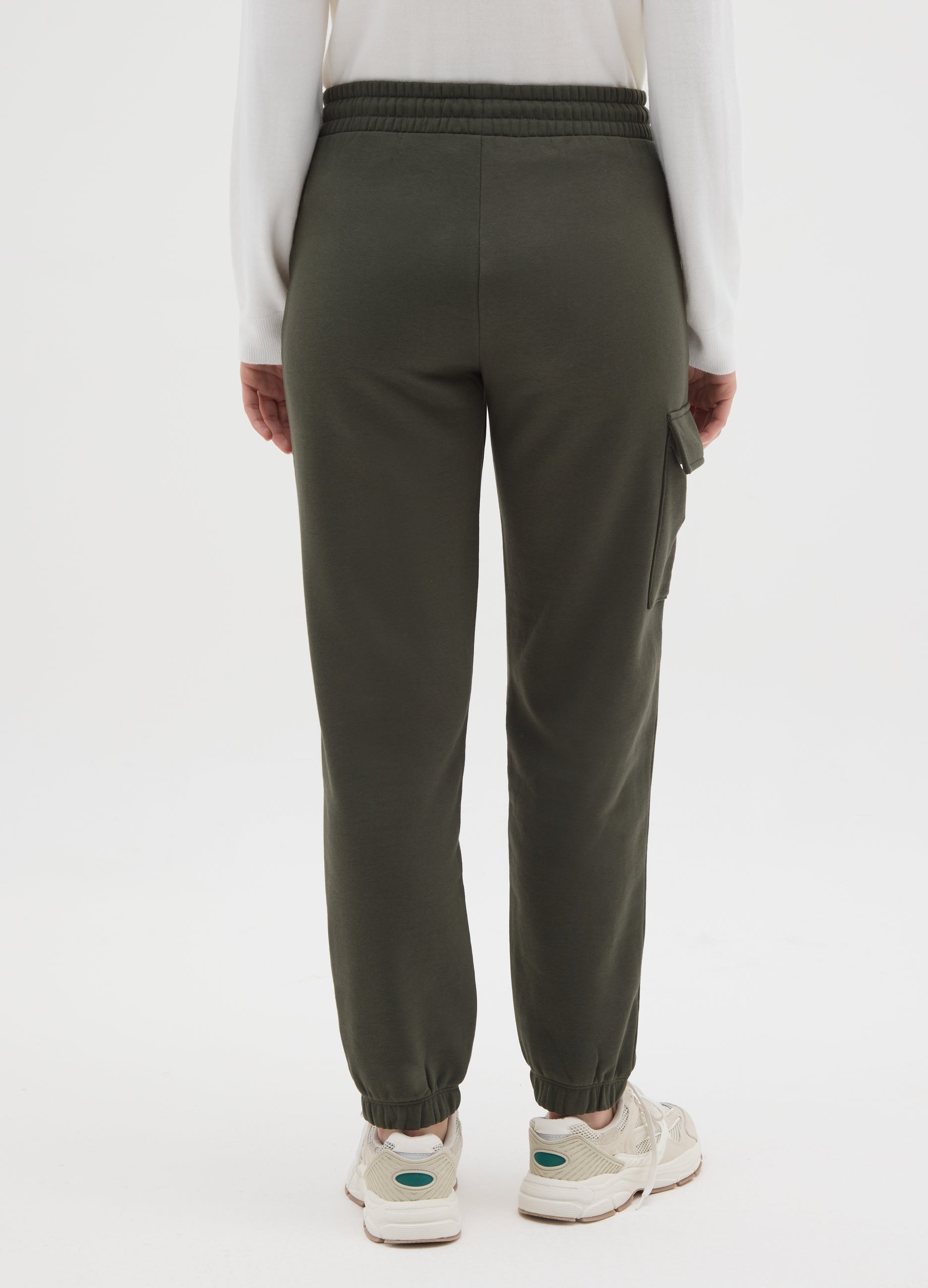 OVS Green Cotton Blend Regular Fit Cargo Trousers