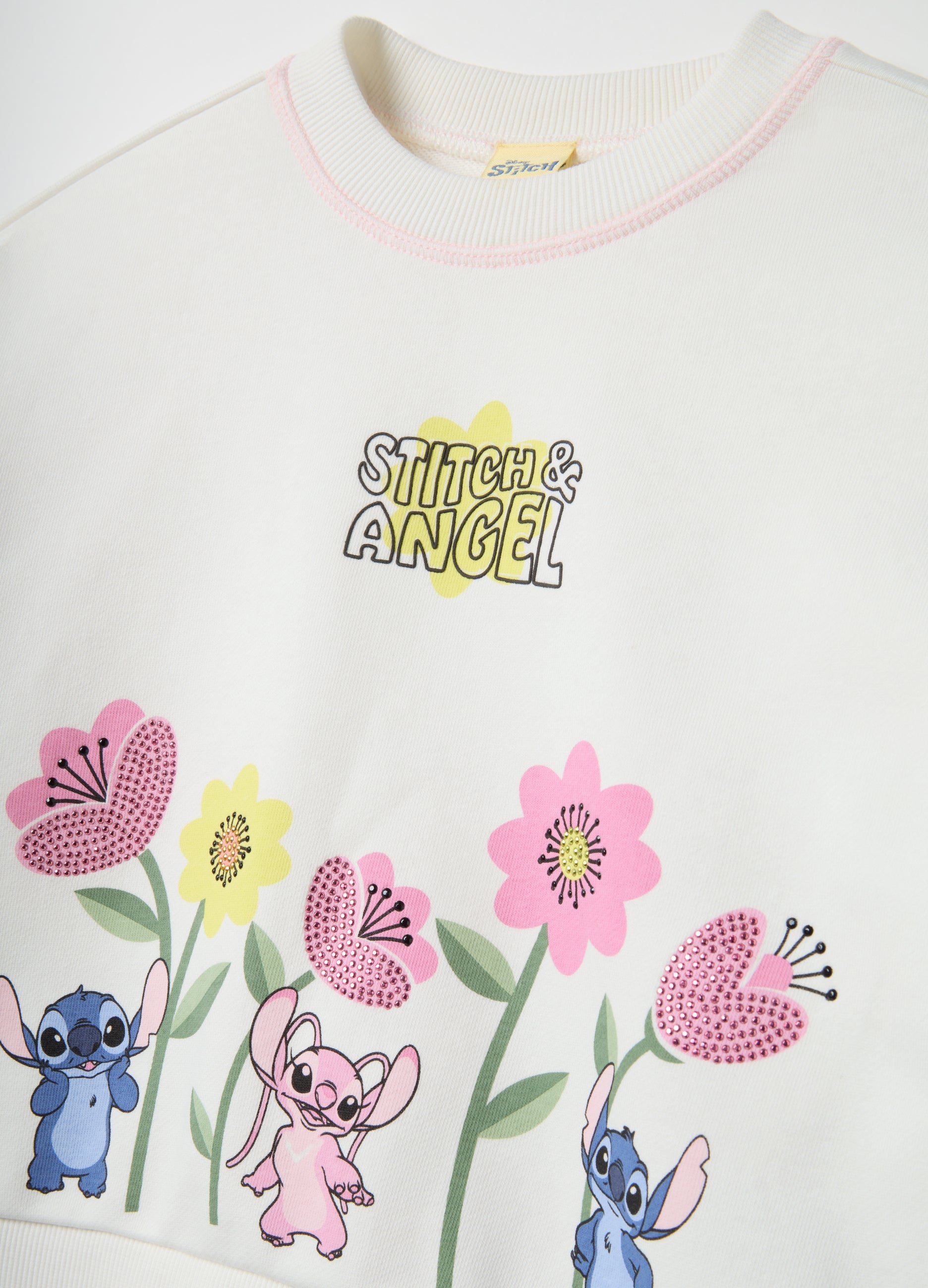 Ovs Multicolour Cotton Blend Sweatshirt And Trousers Set For Girls With Regular Fit