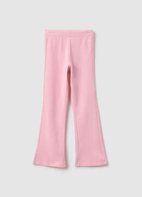 OVS Girls' Pink Stretch Cotton Flare Fit Leggings