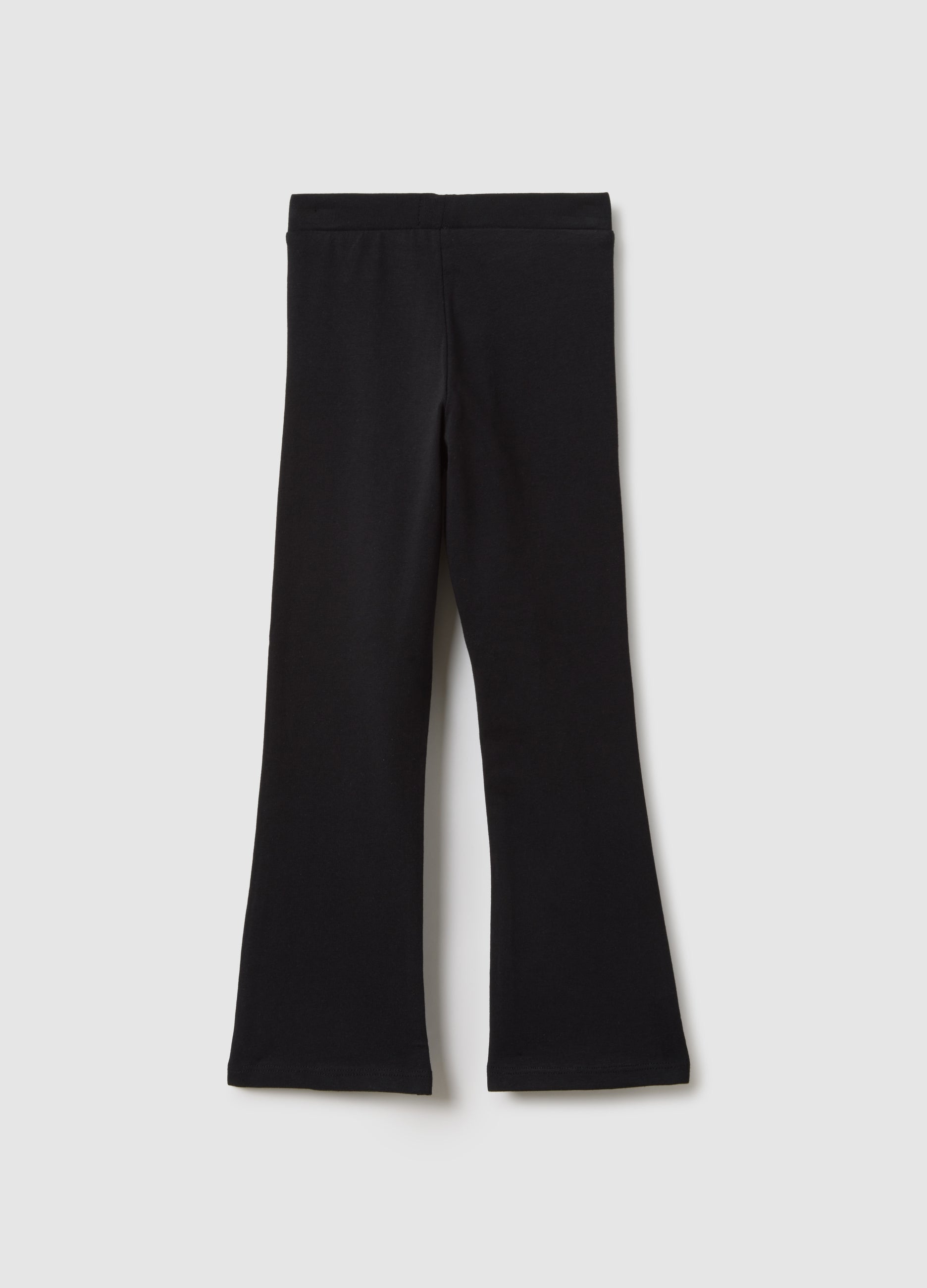 OVS Black Stretch Cotton Flare Fit Girl'S Leggings