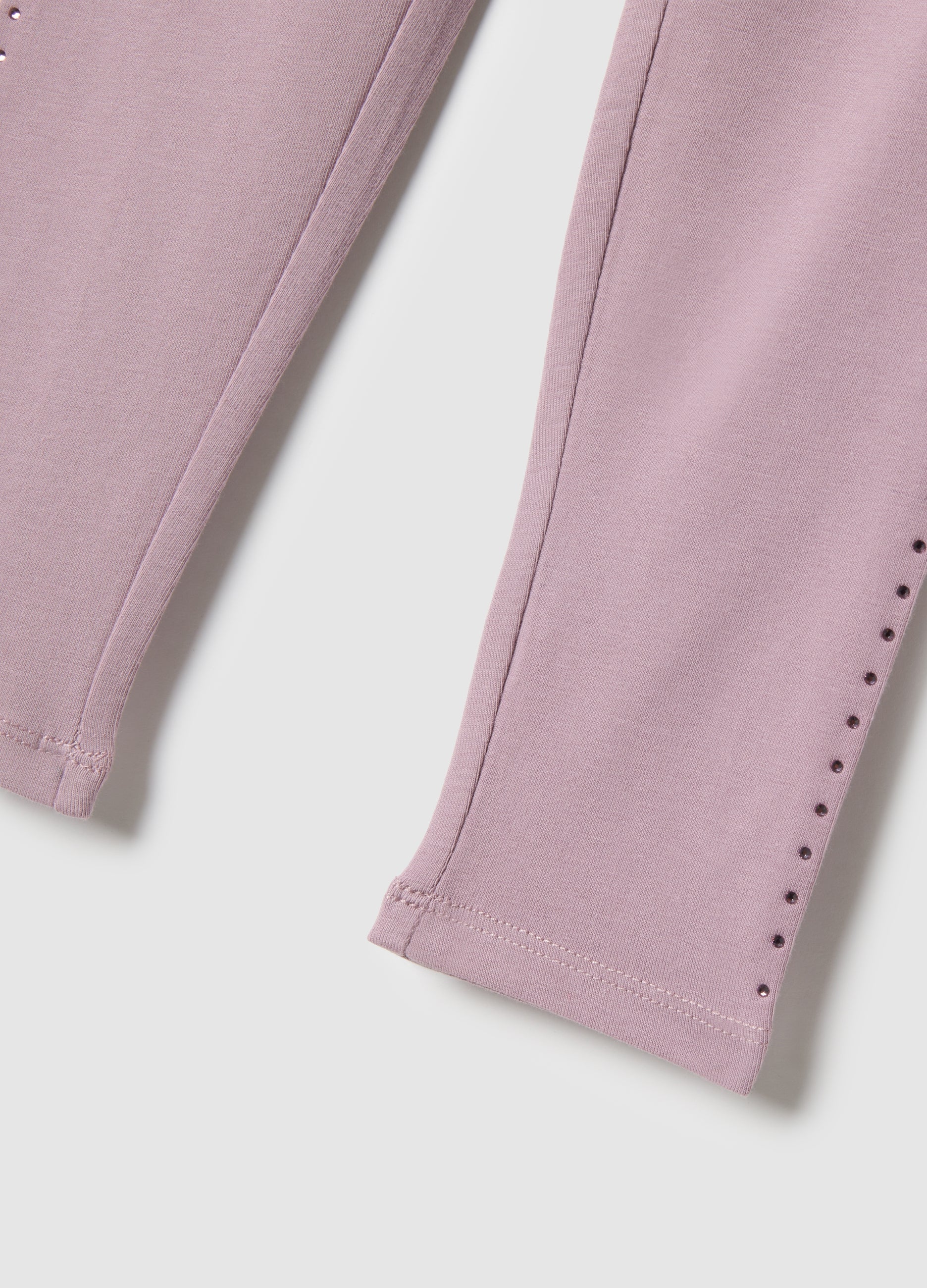 Ovs Girls' Stretch Cotton Pink Skinny Fit Leggings