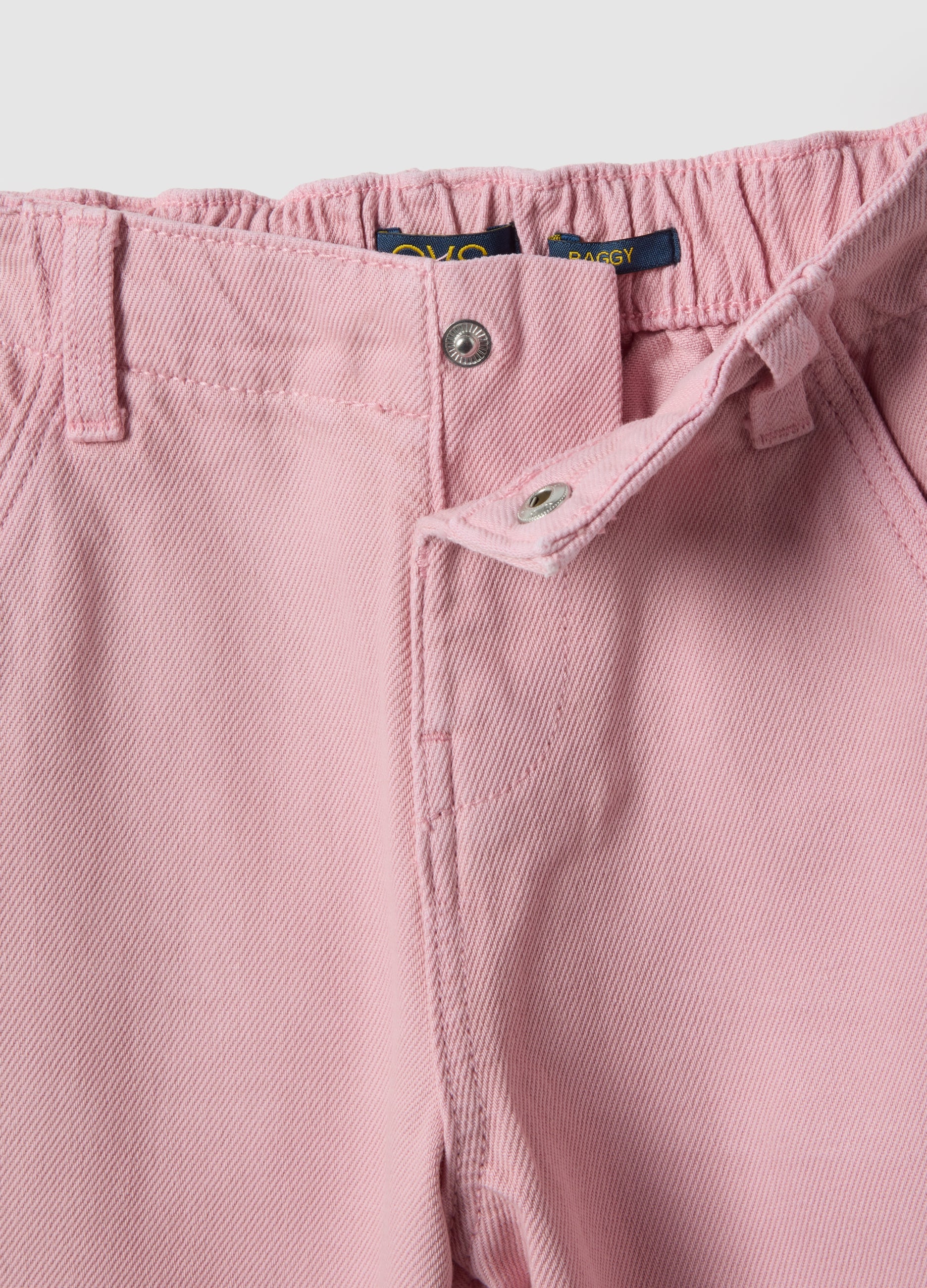 OVS Girls' Pink Pure Cotton Baggy Trousers