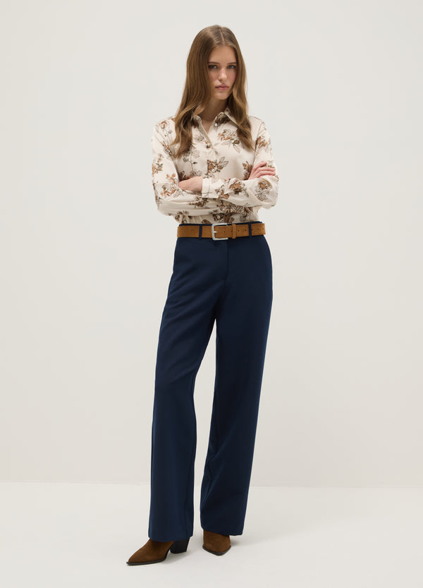 OVS Multicolour Long Sleeve Satin Shirt With Floral Pattern, Regular Fit