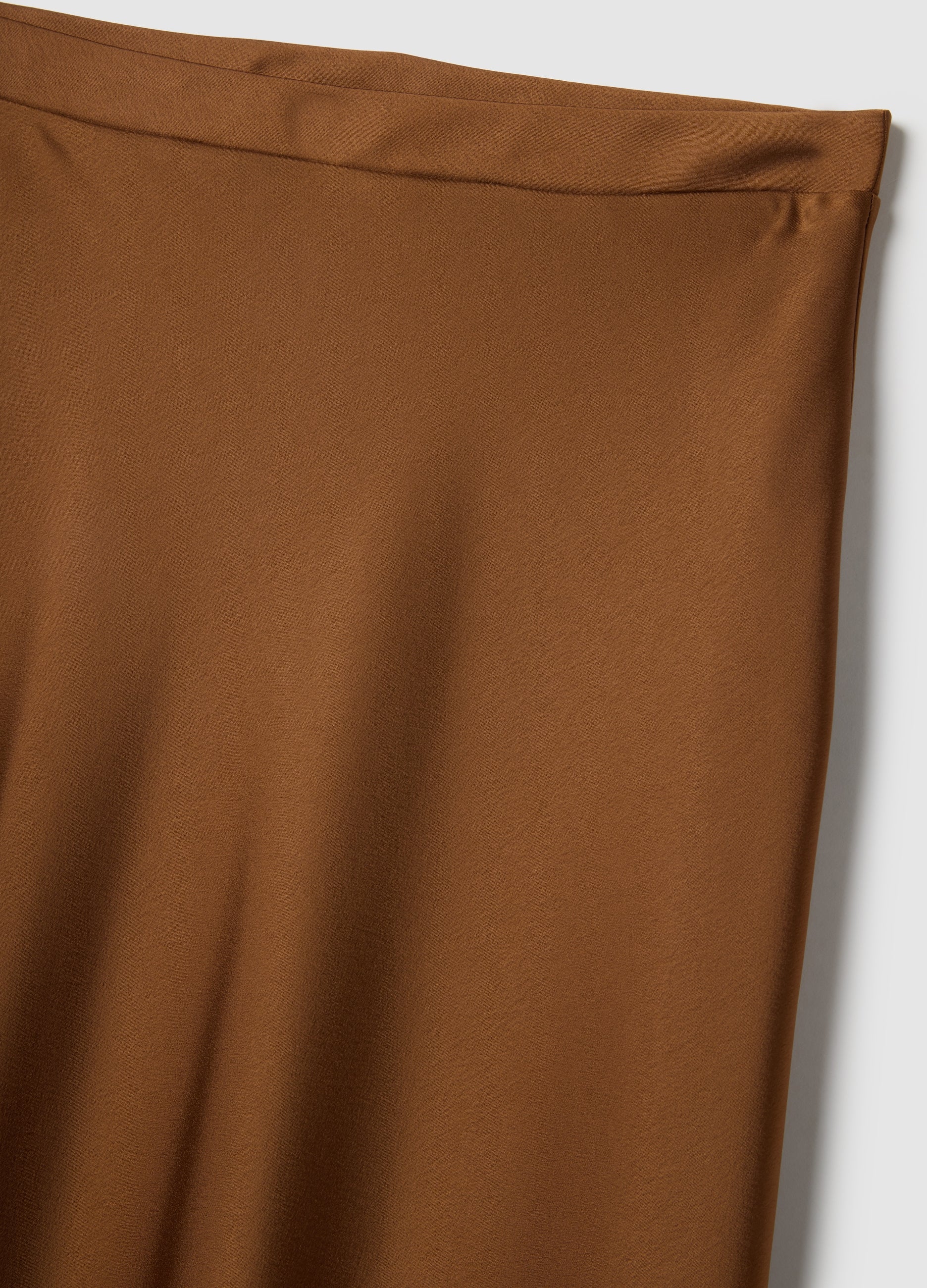 OVS Brown Satin Long Skirt