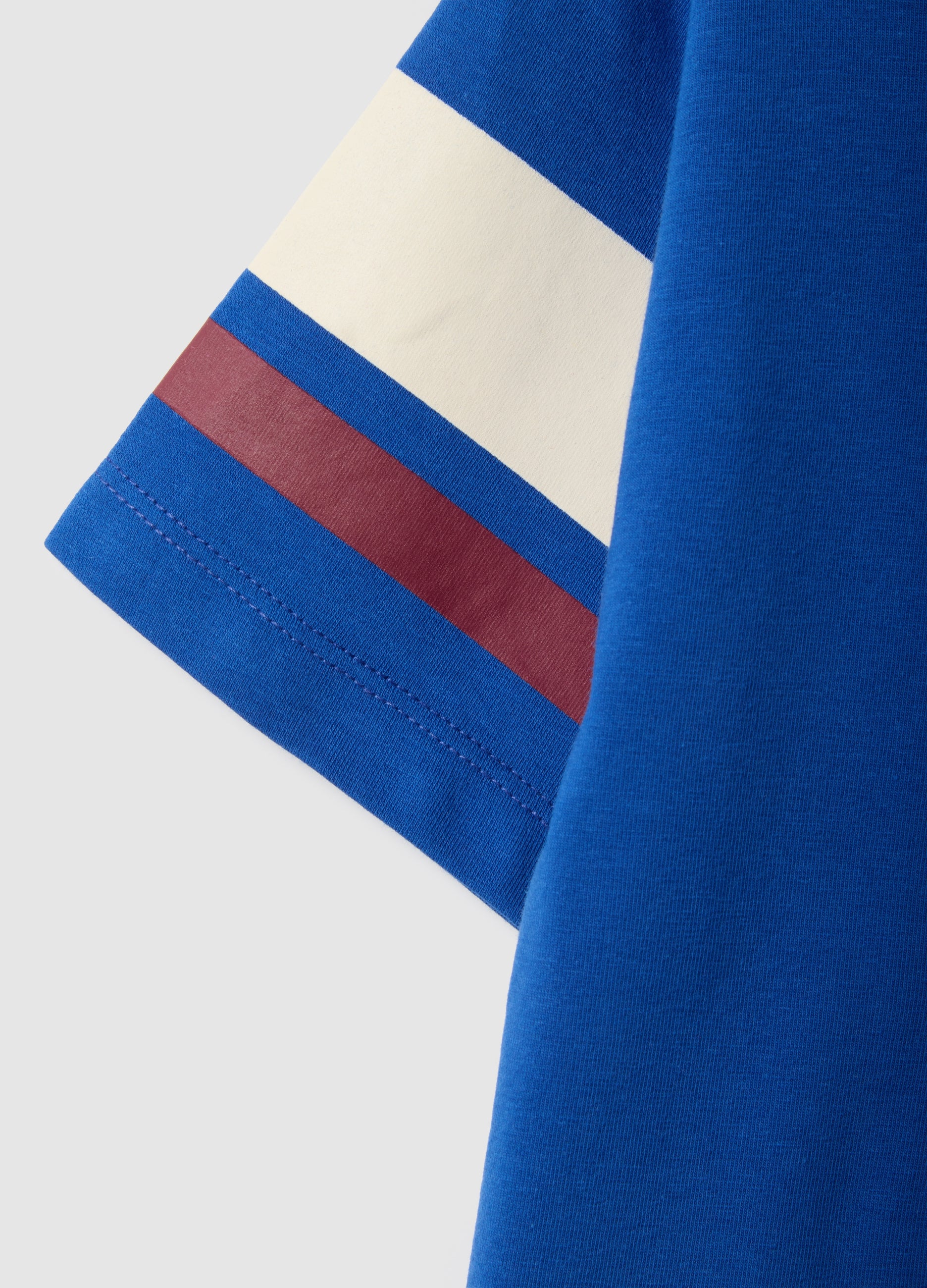 Ovs Children'S Blue Cotton Blend T-Shirt With Mickey Mouse Print