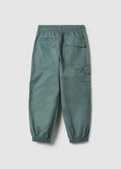 OVS Boys' Green Pure Cotton Cargo Jogger Trousers Relaxed Fit