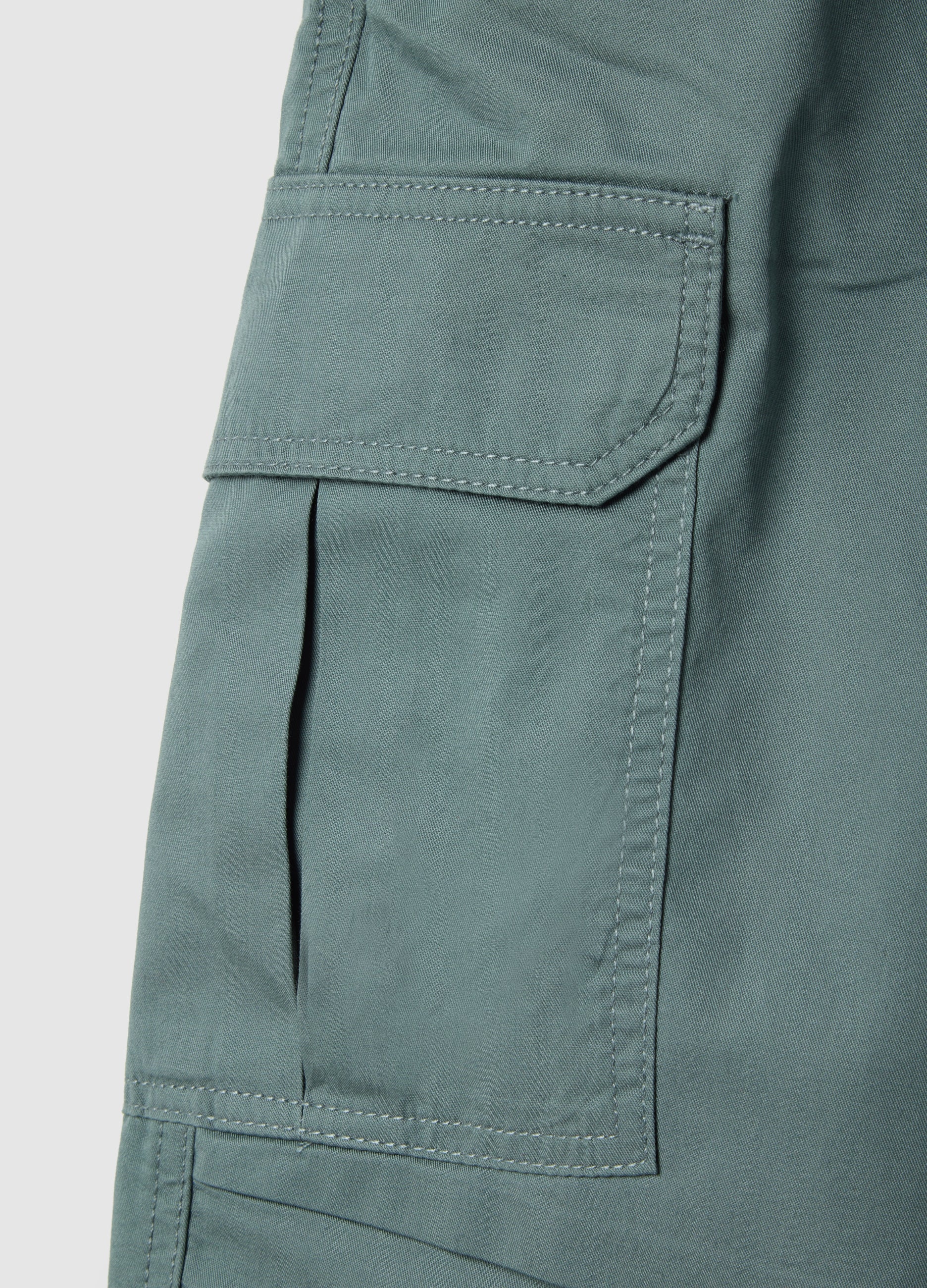 OVS Boys' Green Pure Cotton Cargo Jogger Trousers Relaxed Fit