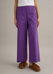 Ovs Multicoloured Regular Fit Stretch Cotton Trousers With Print