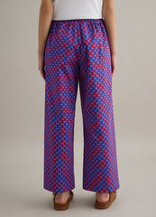 Ovs Multicoloured Regular Fit Stretch Cotton Trousers With Print