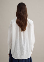 OVS Oversized Fit White Pure Cotton Sangallo Shirt