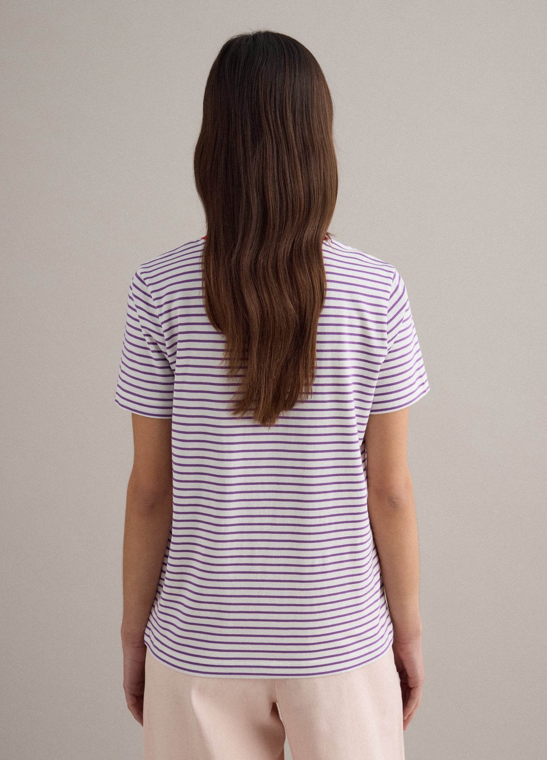 OVS Green And White T-Shirt In Pure Cotton Regular Fit