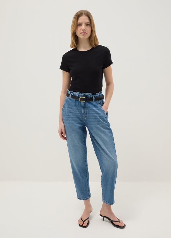 OVS Blue Pure Cotton Baggy Trousers