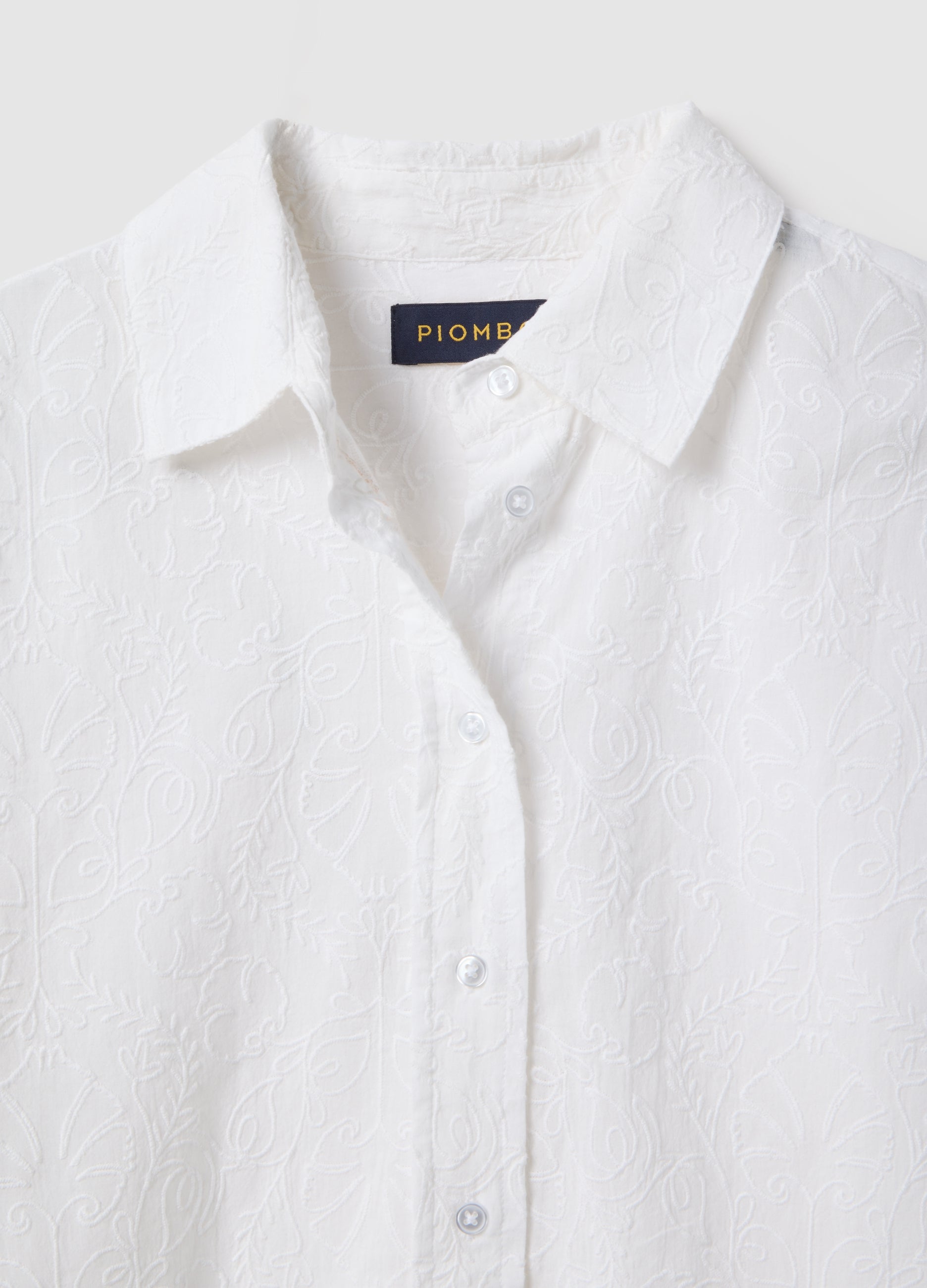 OVS Oversized Fit White Pure Cotton Sangallo Shirt