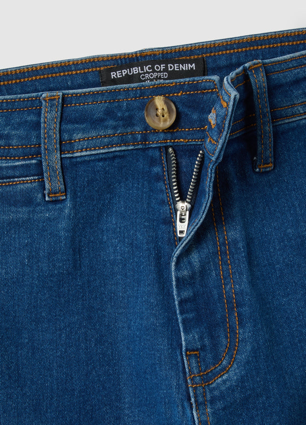 OVS Wide Leg Stretch Cotton Blue Jeans