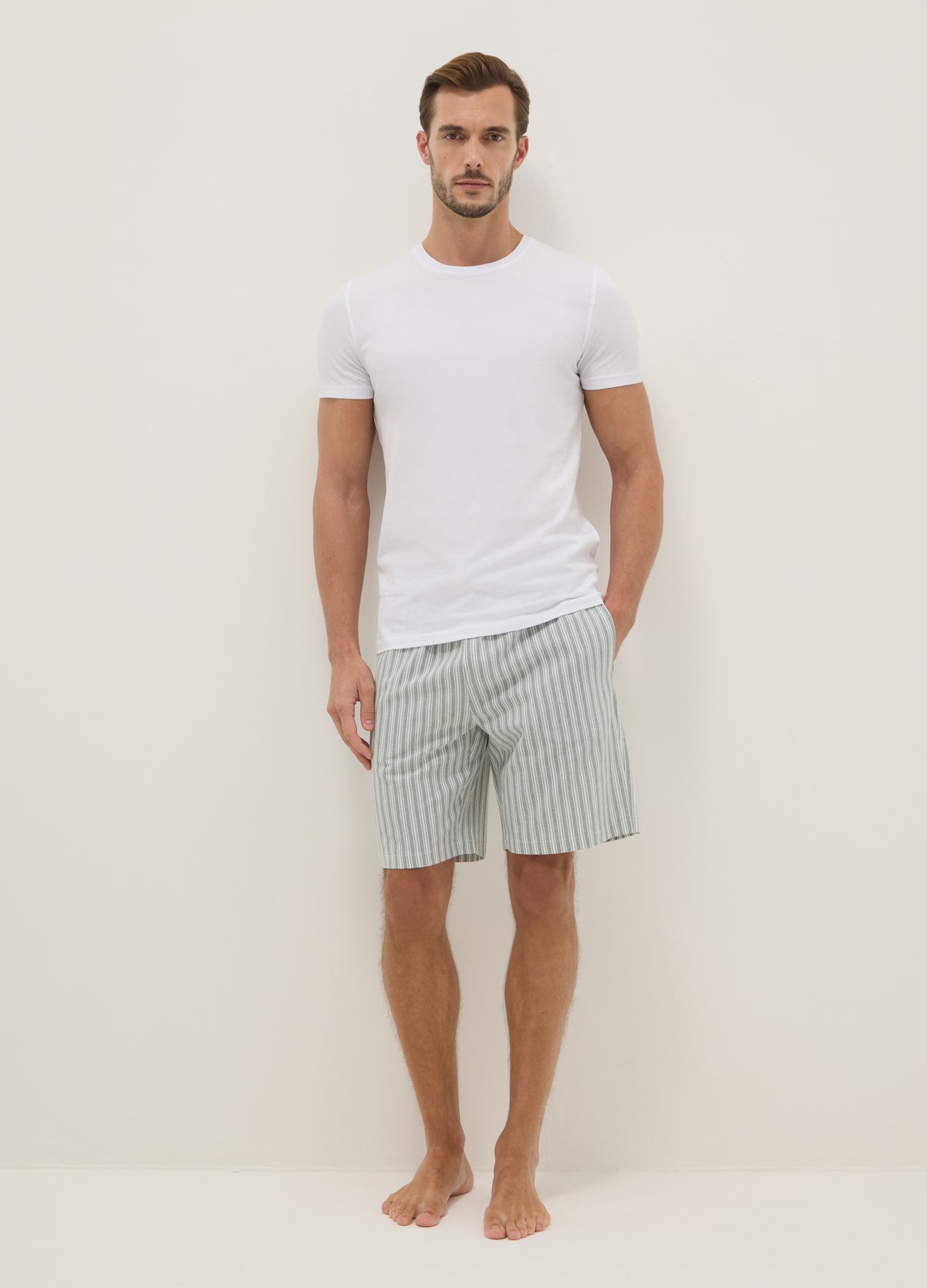OVS Multicoloured Striped Pure Cotton Regular Fit Pyjama Shorts