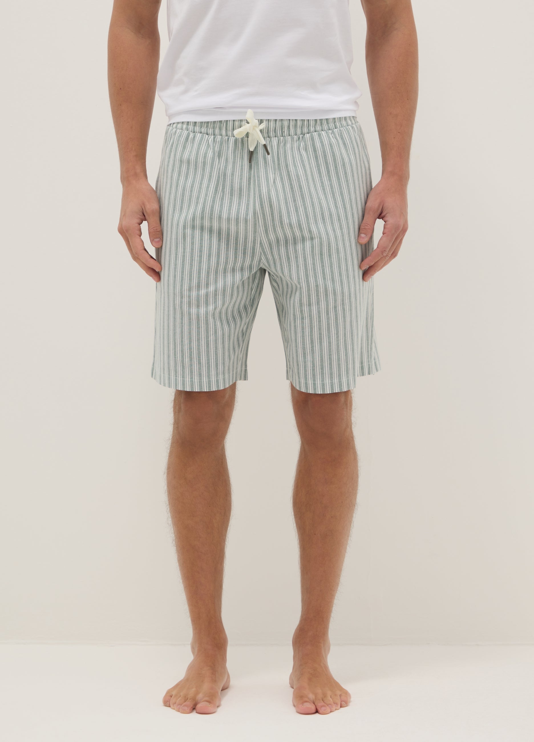 OVS Multicoloured Striped Pure Cotton Regular Fit Pyjama Shorts
