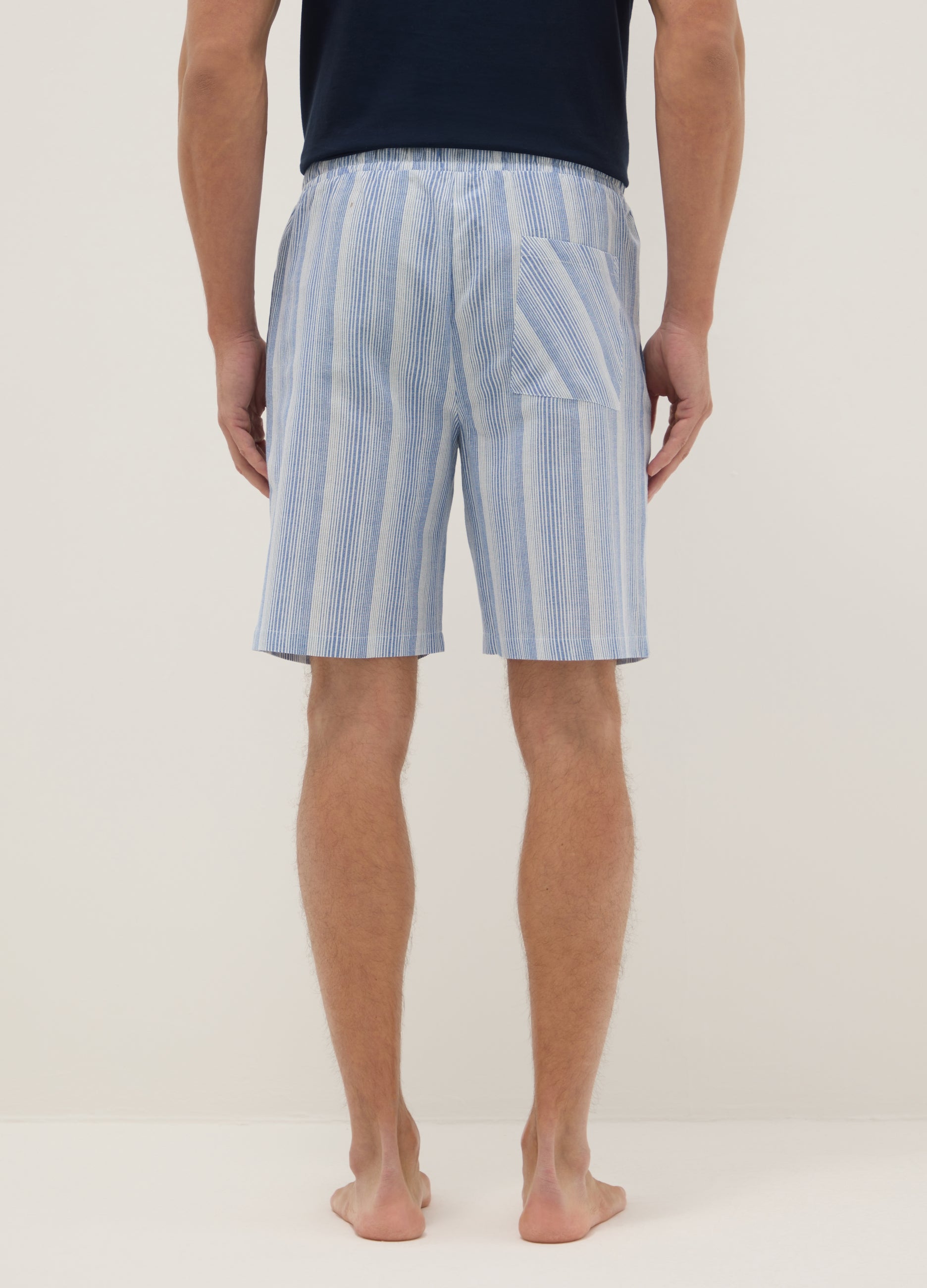 OVS Pure Cotton Multicoloured Striped Pyjama Shorts Regular Fit