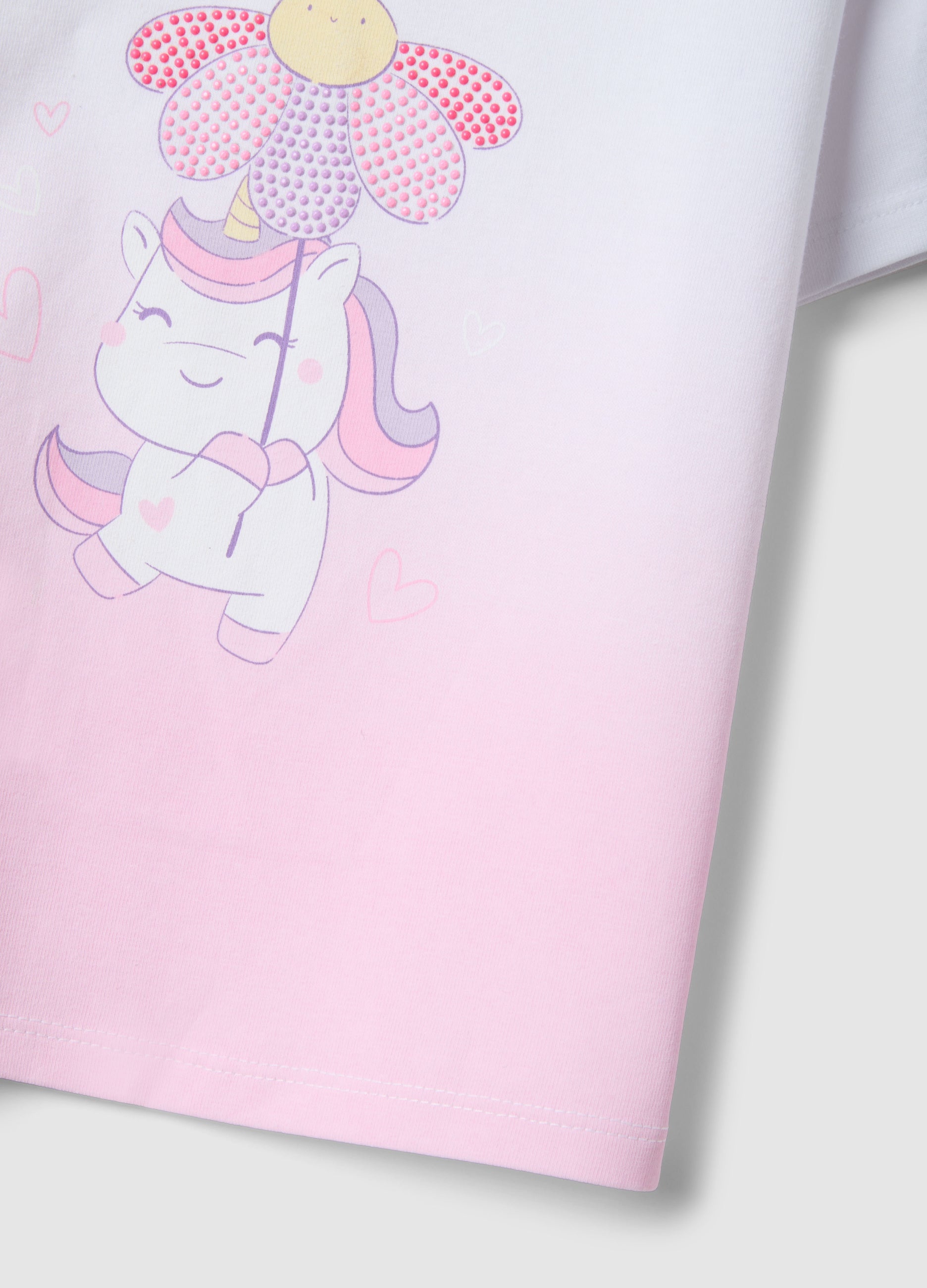 Ovs Multicoloured Stretch Cotton Unicorn Girl'S T-Shirt