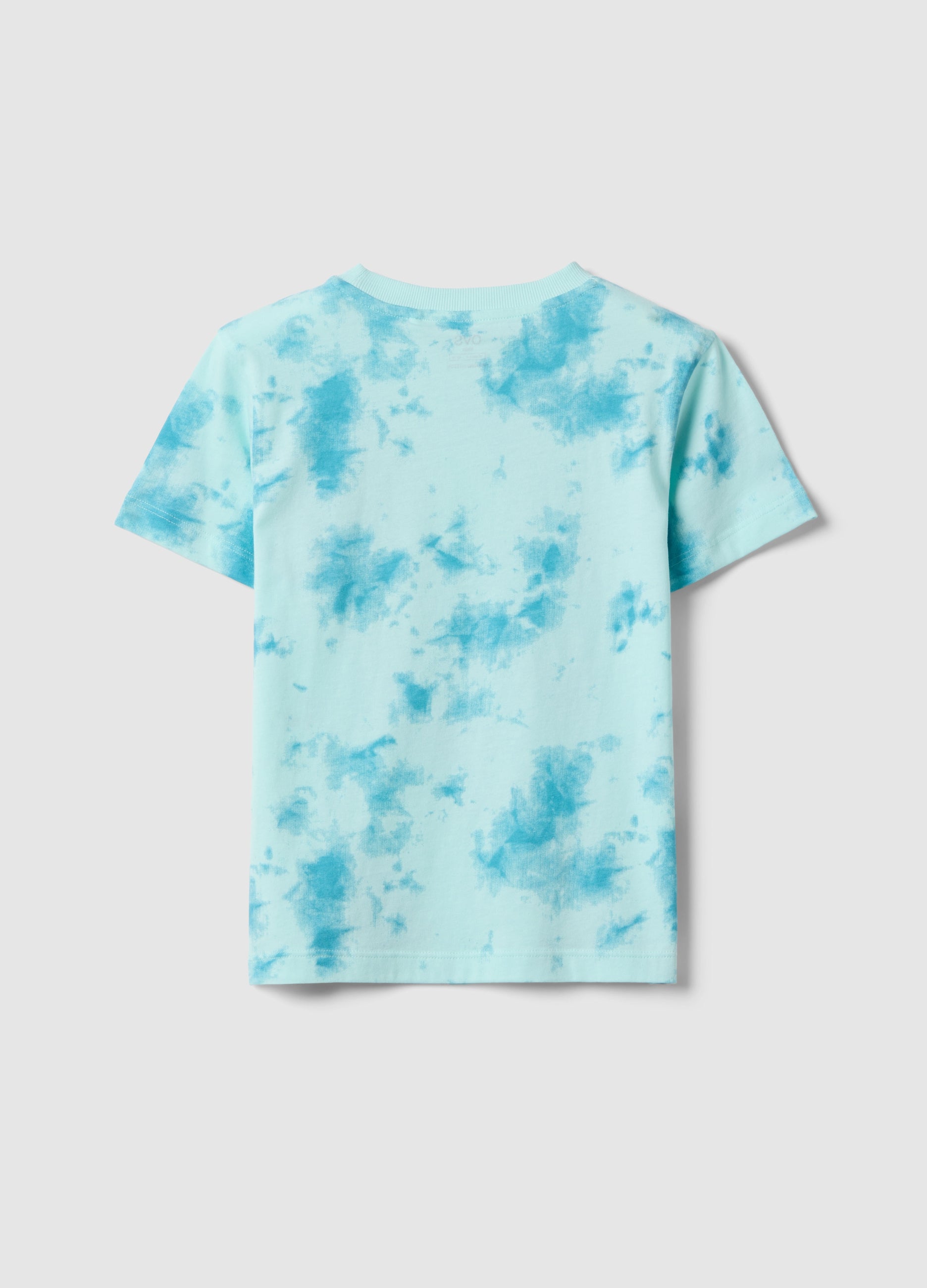 Ovs Children'S Blue Tie-Dye Pure Cotton T-Shirt Regular Fit