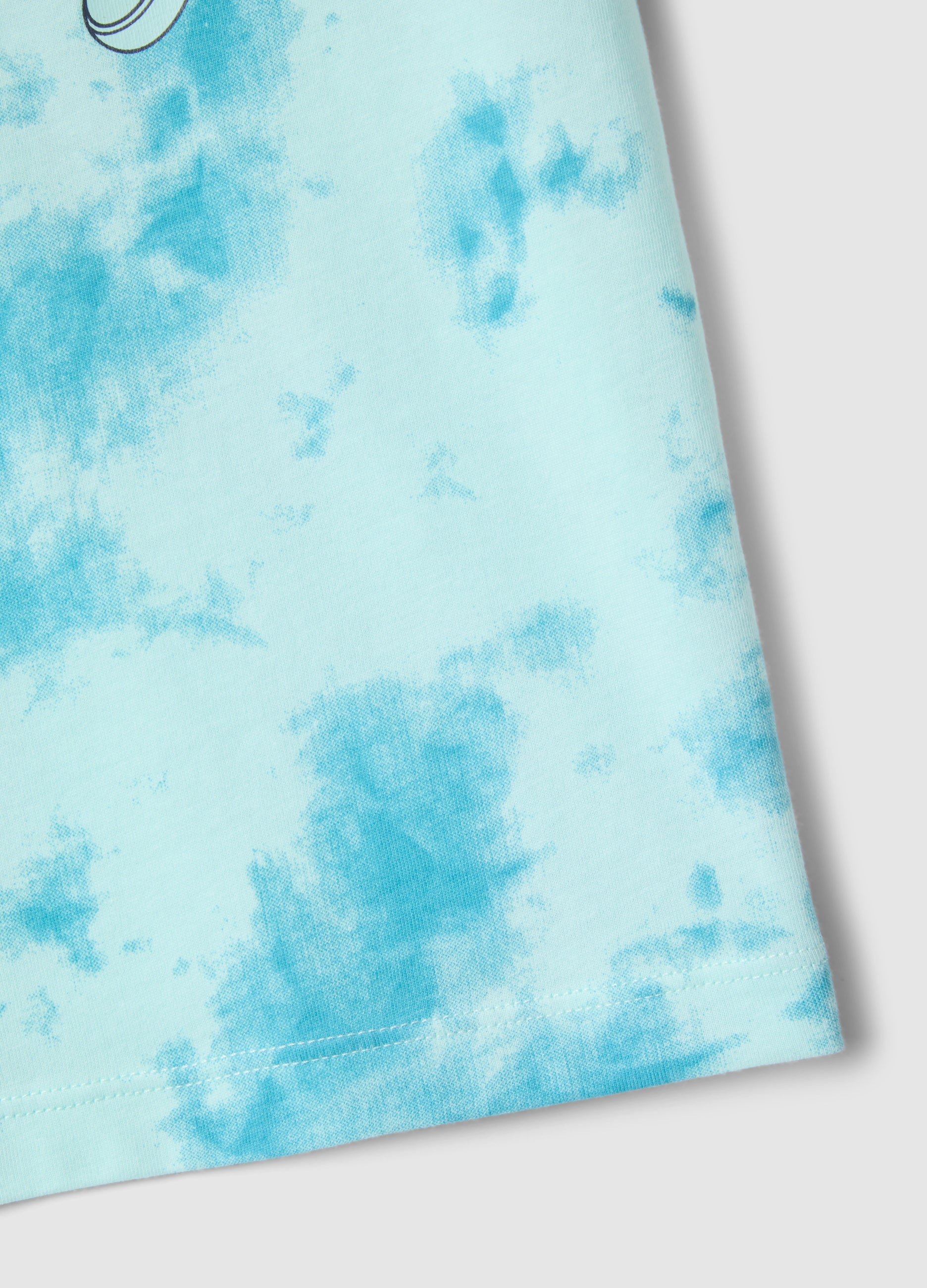 Ovs Children'S Blue Tie-Dye Pure Cotton T-Shirt Regular Fit