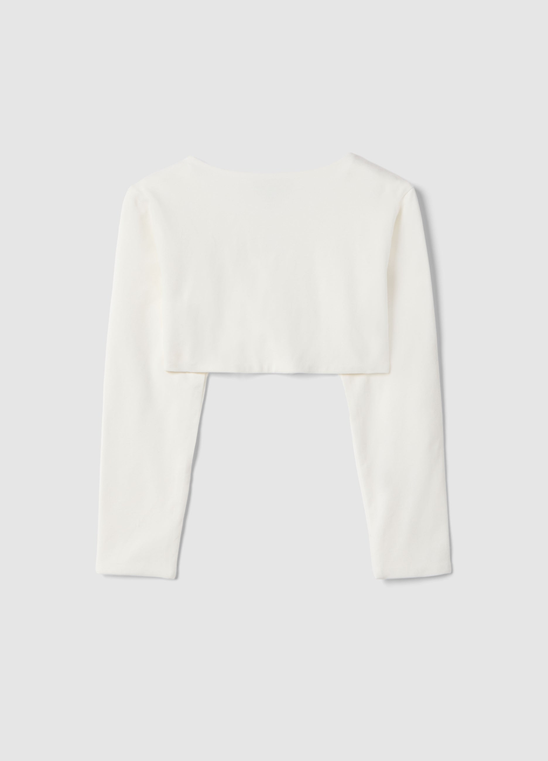 Ovs Girls' White Slim Fit Stretch Cotton T-Shirt