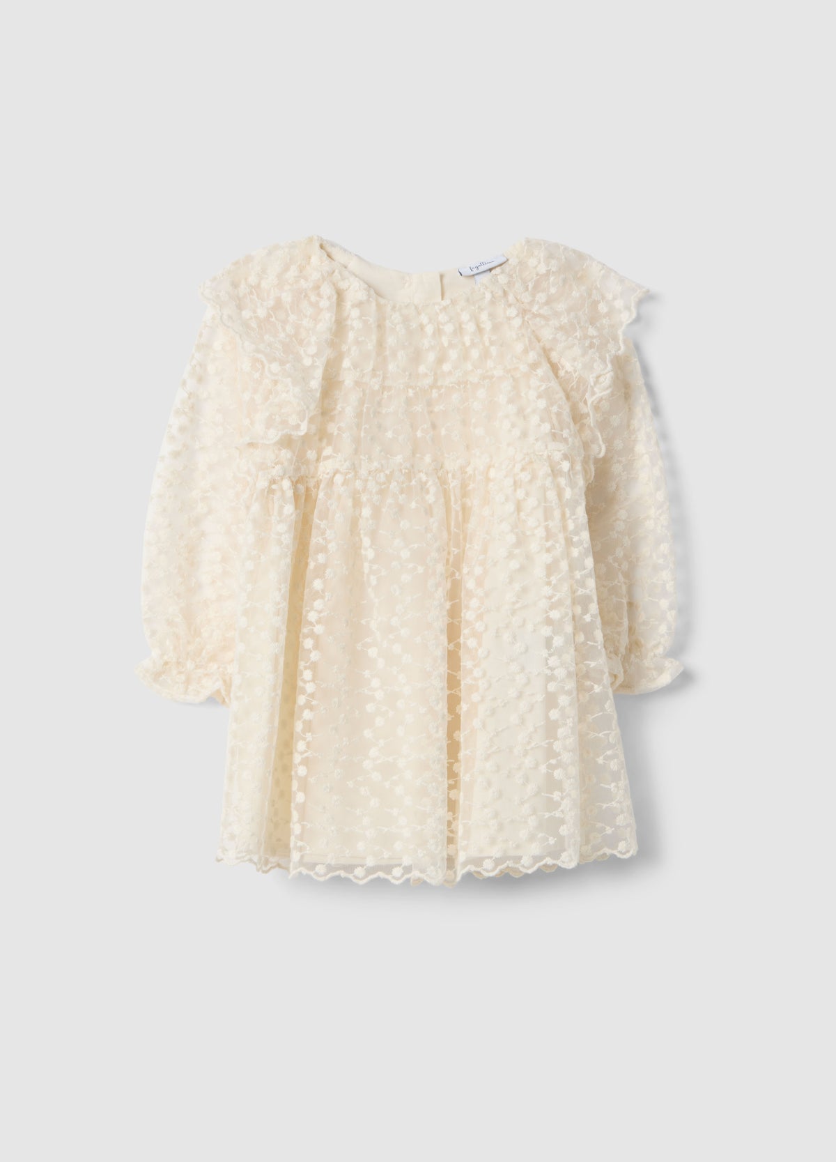 OVS Girl'S Regular Fit Long Beige Cotton-Blend Dress