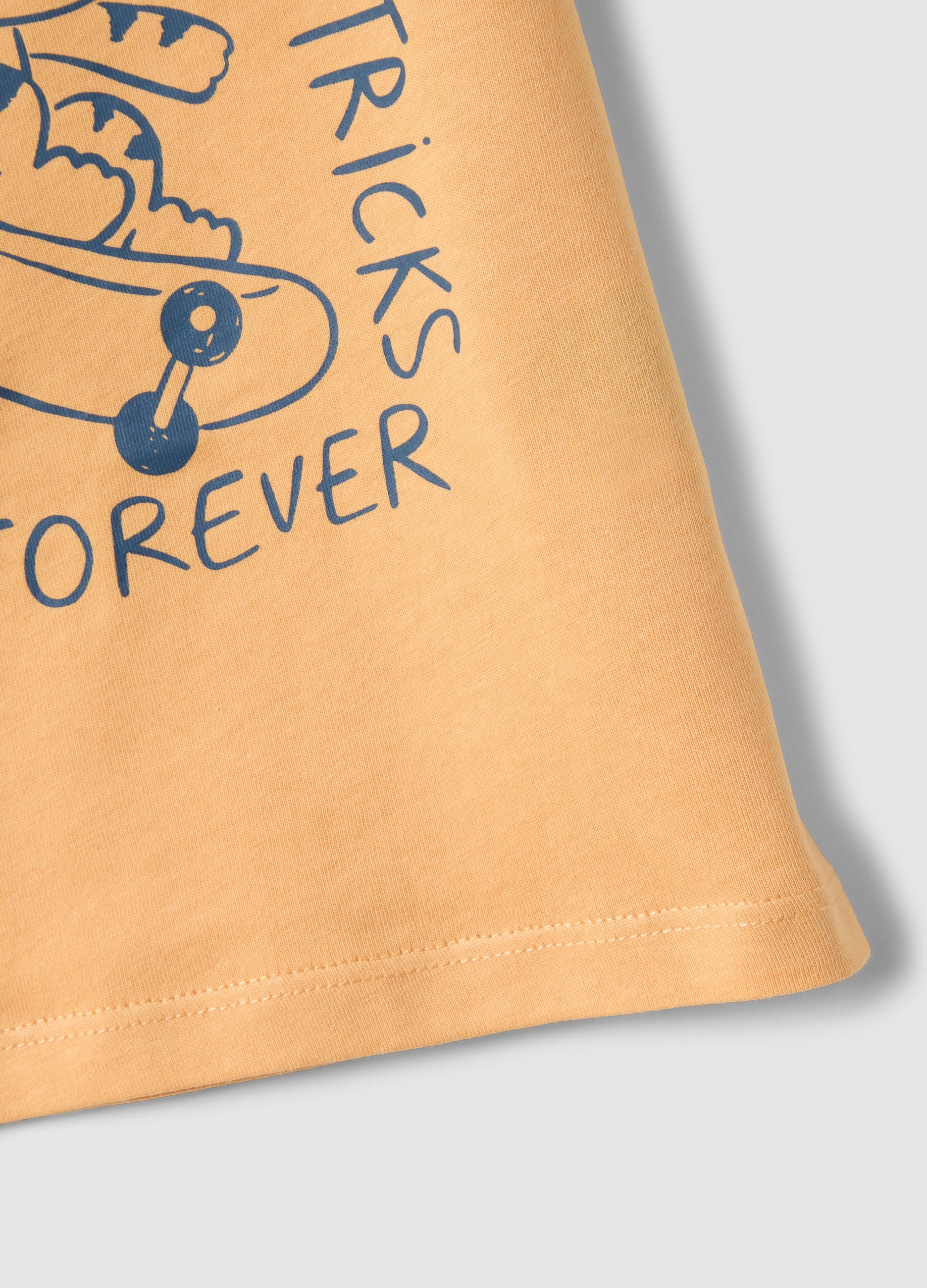 Ovs Regular Fit Orange Pure Cotton T-Shirt For Children With Print