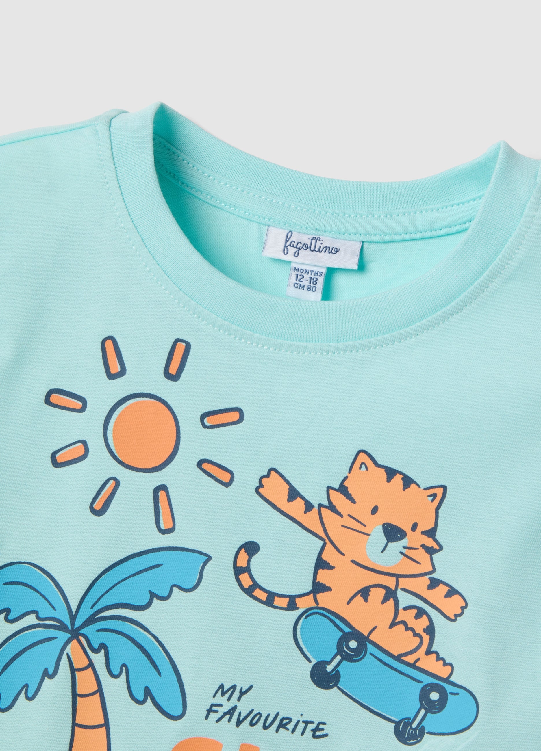 Ovs Multicolour Pure Cotton Regular Fit Set For Boys - T-Shirt And Shorts