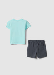 Ovs Multicolour Pure Cotton Regular Fit Set For Boys - T-Shirt And Shorts