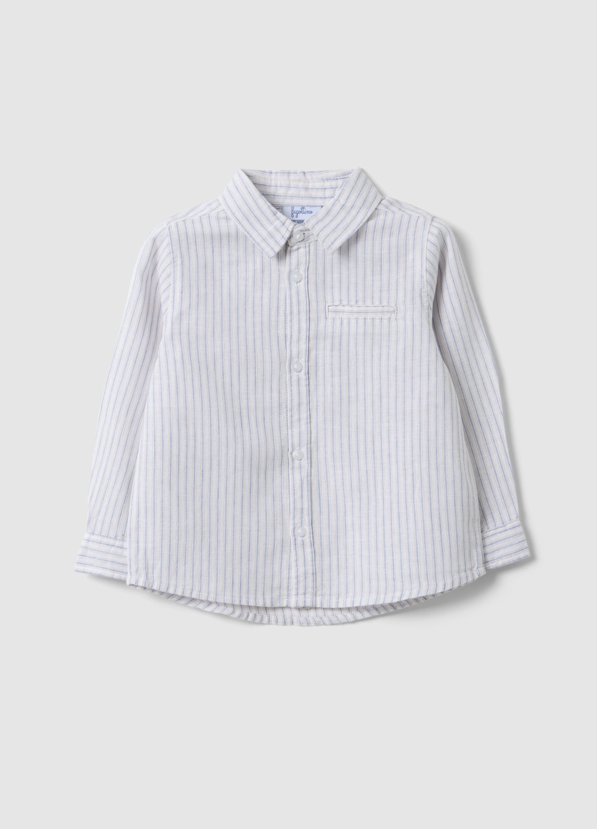 Ovs Children'S Regular Fit Striped Multicolour Linen-Cotton Blend Shirt